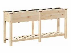 Maceta para Jardín | Jardinera | Macetero con estante 161.5 x 45 x 76.5 cm Beige New