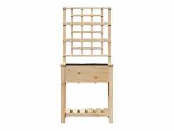 Maceta para Jardín | Jardinera | Macetero con estante 71 x 38 x 152 cm Beige Discount