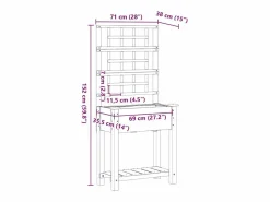 Maceta para Jardín | Jardinera | Macetero con estante 71 x 38 x 152 cm Beige Discount