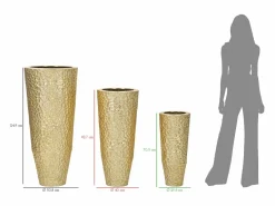 Jarrón|Macetero Glasy Tris Cm Ø50,8X114,9-40X92,7-29,8X70,5