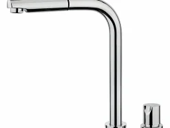 Essebagno Magic Grifo mezclador fregadero cromado abatible extraíble 2 orificios 'especial ventana Plateado Outlet