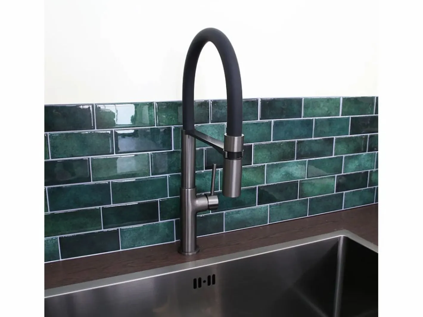 Essebagno Grifo De Cocina|Magneto Mezclador monomando de fregadero con teleducha metalizado
