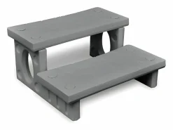 Maison Exclusive Escalones para bañera de hiromasaje Gris Outlet