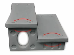 Maison Exclusive Escalones para bañera de hiromasaje Gris Outlet