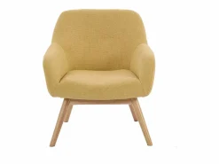 MALMO-Sillón de madera natural y tela Trendy Safran^Moloo Hot