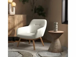 MALMO-Sillón de madera natural y tela Trendy^Moloo Online