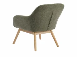 Moloo MALMO-Sillón de madera natural y tela Trendy Sauge Verde Discount