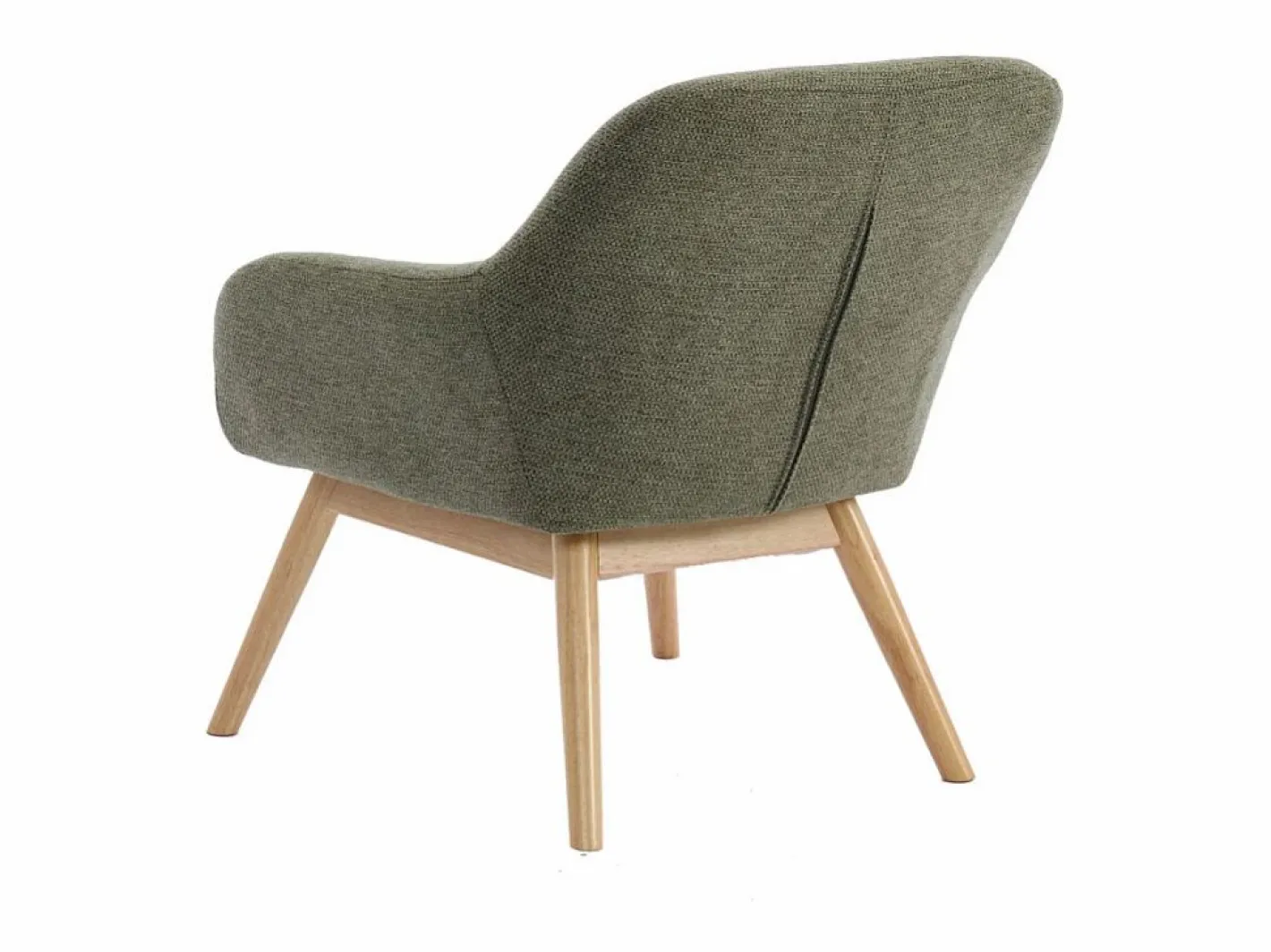 Moloo MALMO-Sillón de madera natural y tela Trendy Sauge Verde Discount