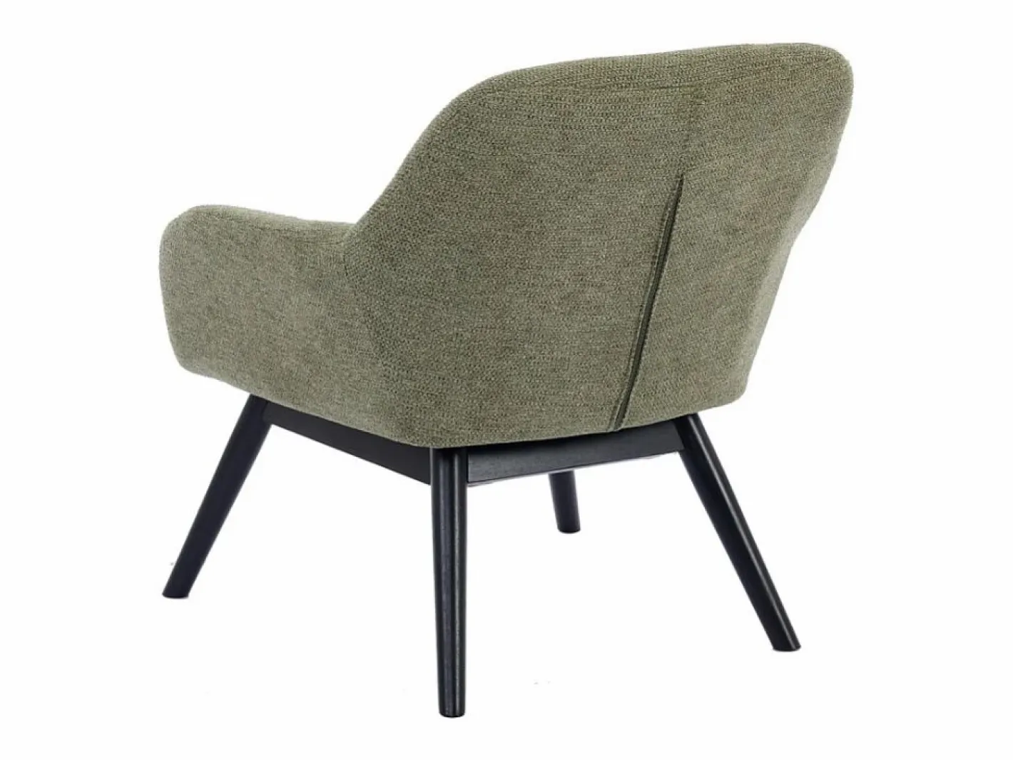 Moloo Sillón Escandinavo|MALMO-Sillón de madera negra y tela Trendy Sauge