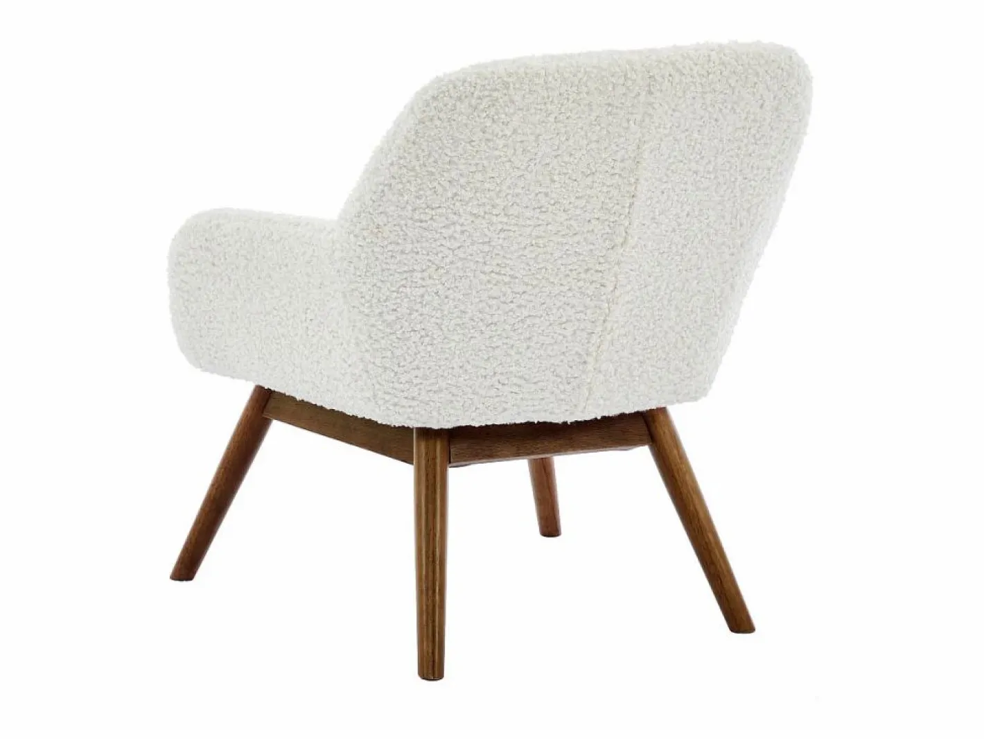 MALMO-Sillón de madera patinada nogal y tejido rizado Ecru^Moloo Sale