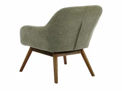 Moloo Sillón Escandinavo|MALMO-Sillón de madera patinada nogal y tejido Trendy Sauge