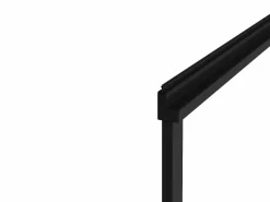 Shower & Design Mampara corredera para bañera de metal negro mate estilo industrial, 120x140 cm, WAIMEA Transparente / Negro Discount