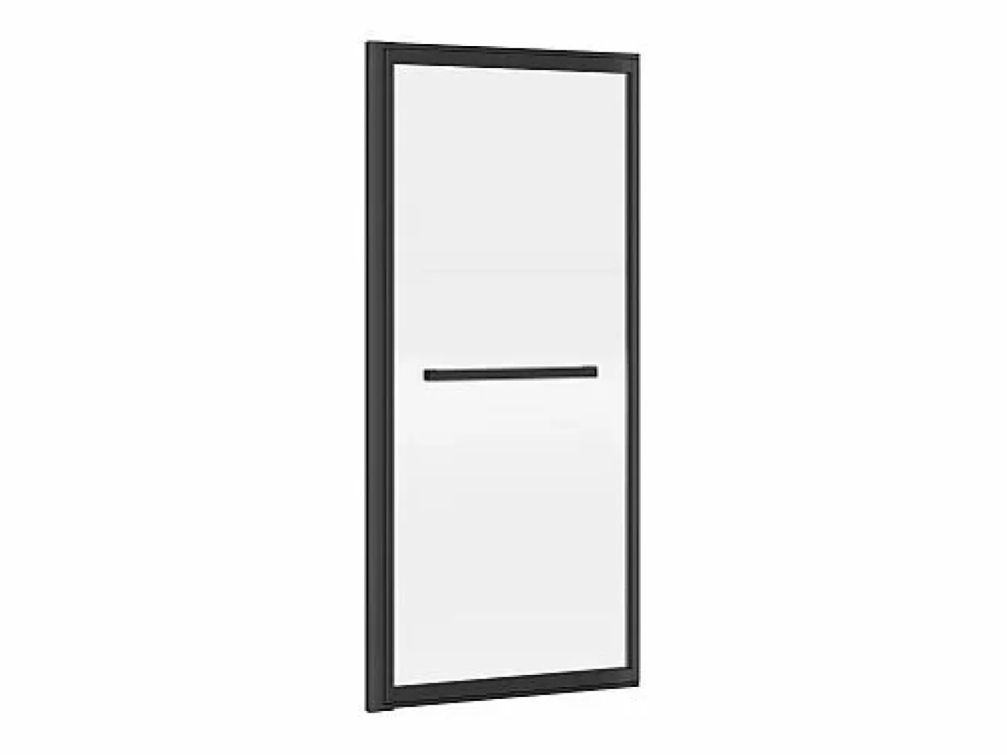 Shower & Design Mampara De Bañera|Mampara de bañera corredera negro mate con toallero - 100x140 cm - WAIMEA