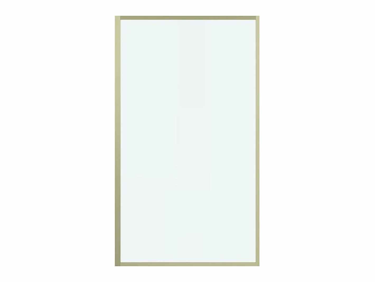 Shower & Design Mampara De Bañera|Mampara de baño estilo Art Déco en oro mate, 80 x 140 cm, cristal templado, BRADENTON
