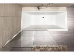 Rea Mampara De Baño Agat 100 Chrome Gris New