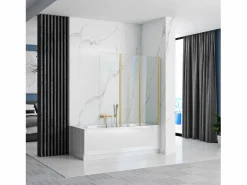 Mampara De Baño Agat 120 Brush Gold^Rea Discount