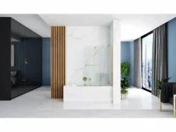 Mampara De Baño Fabian 100 Brush Gold^Rea Outlet