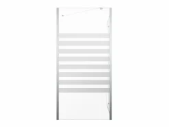 Mampara De Bañera|Mampara de baño vidrio templado a rayas 120x68x130 cm ES201040