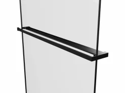 Shower & Design Mampara de ducha - Toallero y estante - 140x200 cm - - BONPERO Negro Outlet