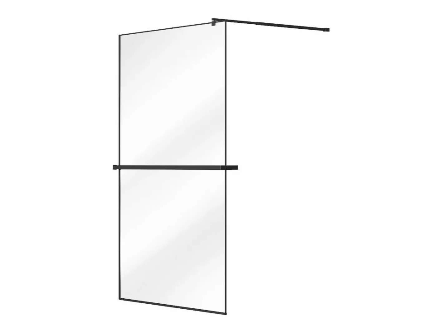 Mampara de ducha - Toallero y estante - 120x200 cm - - BONPERO^Shower & Design Online