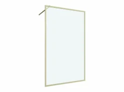 Mampara de ducha a ras de suelo, 120 x 200 x 92 cm, oro, cristal, AMBERI^Shower & Design New