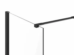 Shower & Design Mampara de ducha a ras de suelo - mate - Vidrio 5 mm - 80 x 200 cm - DAREN Negro Best