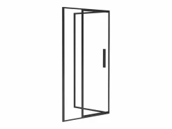 Mampara de ducha con puerta pivotante mate estilo industrial 120 x 80 x 195 cm, TORONI^Shower & Design Discount