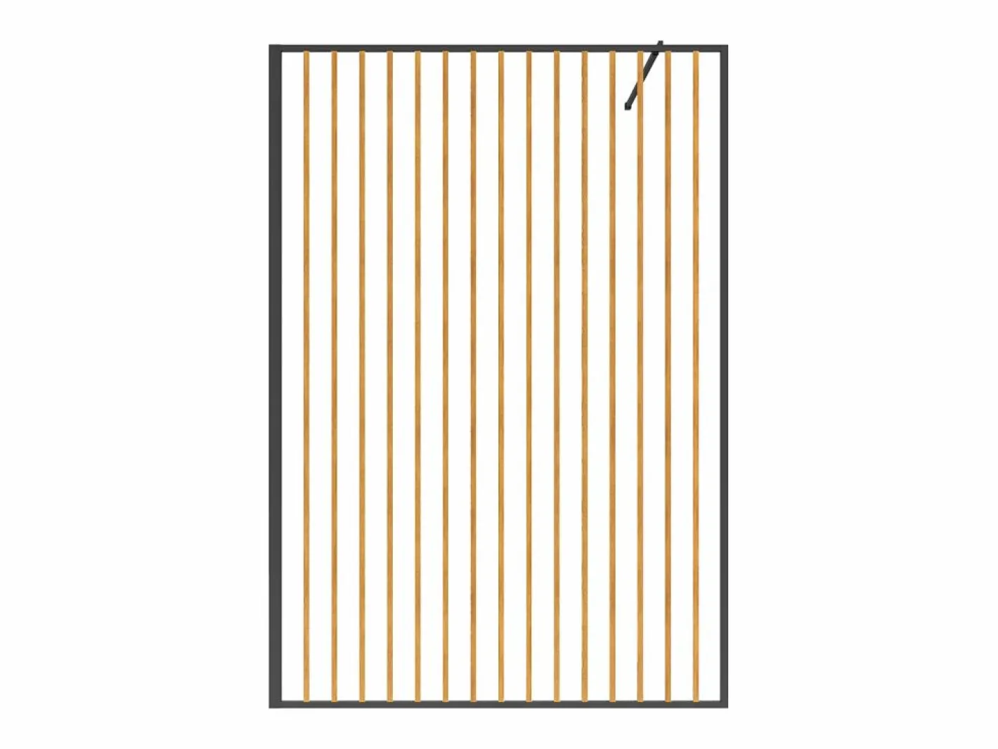 Mampara de ducha de aluminio - Efecto madera - 120 x 200 cm - TOPEKA^Shower & Design Sale