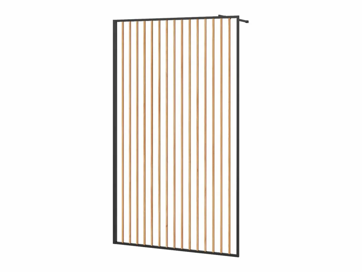 Mampara de ducha de aluminio - Efecto madera - 120 x 200 cm - TOPEKA^Shower & Design Sale