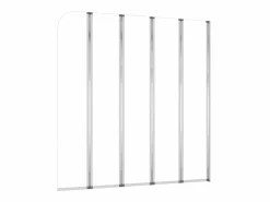 Mampara de ducha de vidrio templado transparente 120x140 cm ES313028^ New