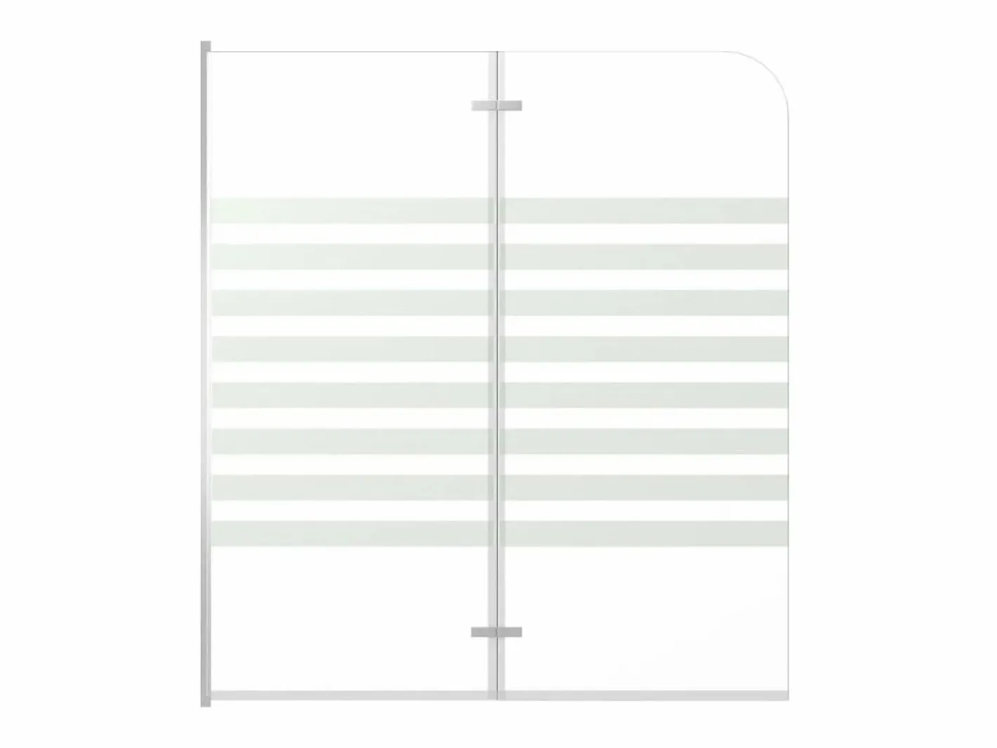 Mampara de ducha de vidrio templado a rayas 120x140 cm ES204707 Negro Online