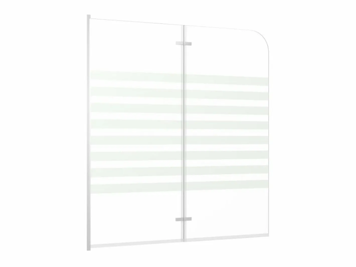 Mampara de ducha de vidrio templado a rayas 120x140 cm ES204707 Negro Online