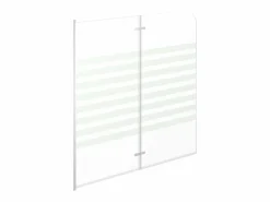 Mampara de ducha de vidrio templado a rayas 120x140 cm ES204707 Negro Online
