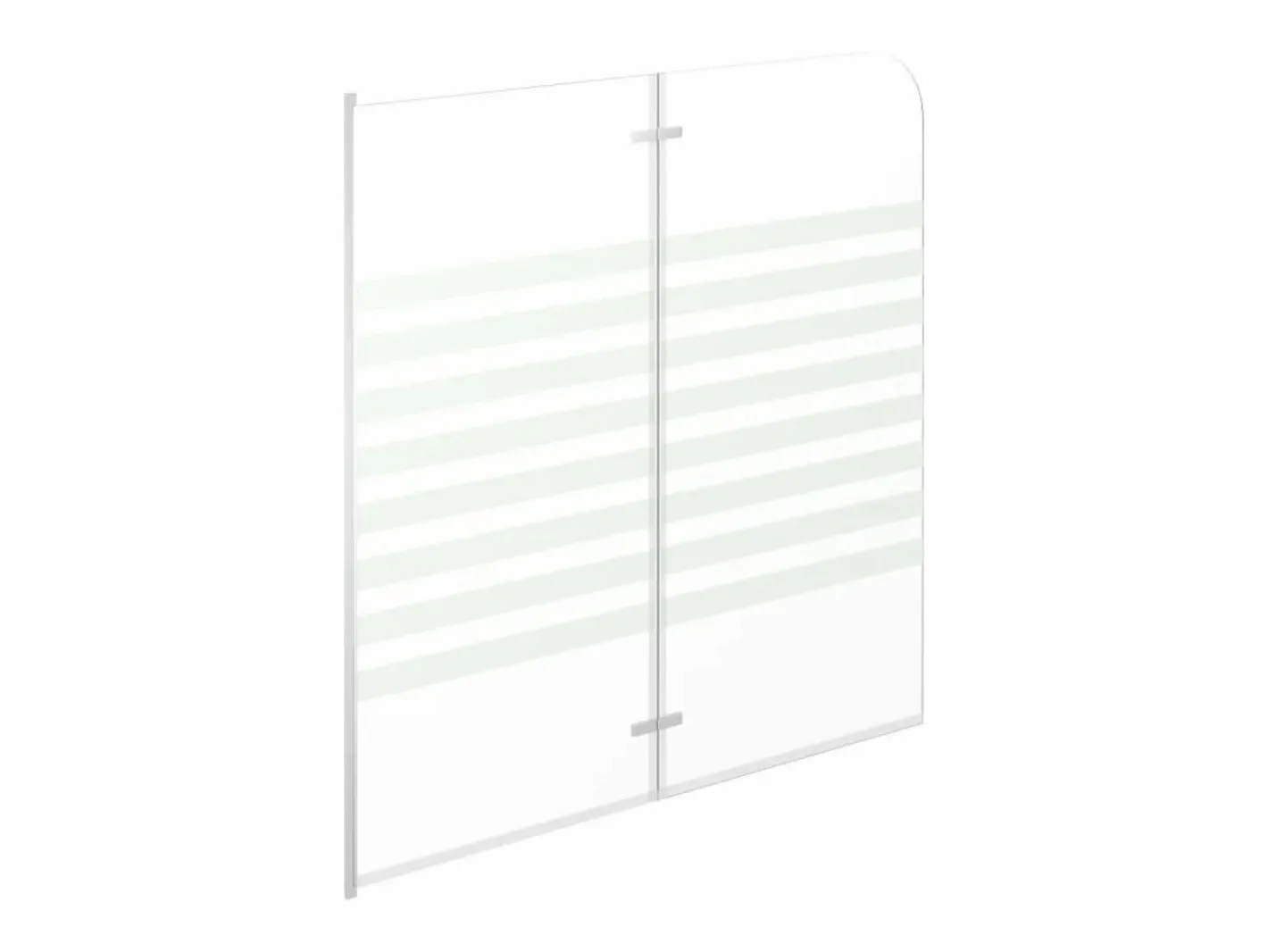 Mampara de ducha de vidrio templado a rayas 120x140 cm ES204707 Negro Online