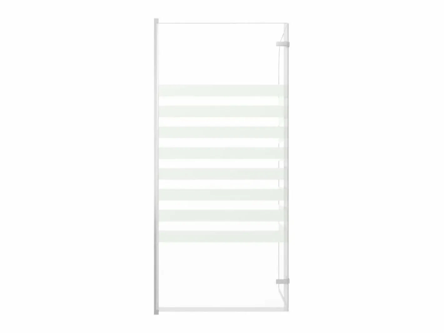 Mampara de ducha de vidrio templado a rayas 120x140 cm ES204707 Negro Online