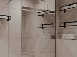 Mampara de ducha estilo italiano transparente con efecto espejo - 120 x 200 cm - ZENADO^Shower & Design Best