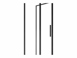 Mampara de ducha fija con puerta corredera mate, 140 x 80 x 195 cm, TORONI^Shower & Design Hot