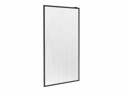 Mampara de ducha fija de metal mate estilo design, 120x200 cm, VIRANA^Shower & Design New