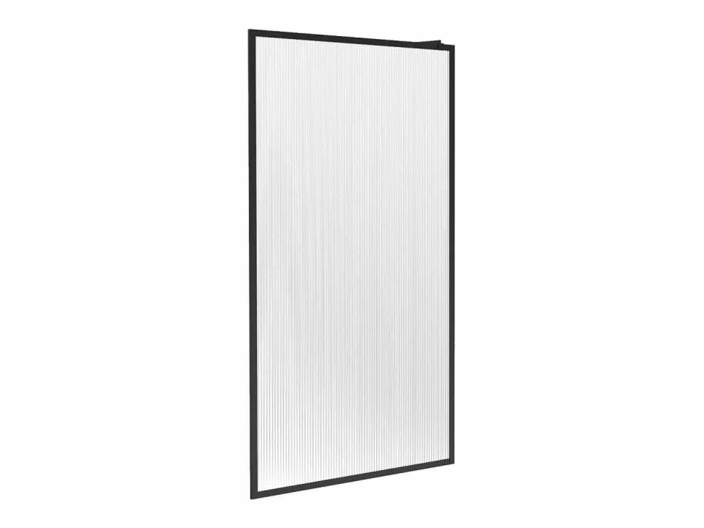 Mampara de ducha fija de metal mate estilo design, 120x200 cm, VIRANA^Shower & Design New