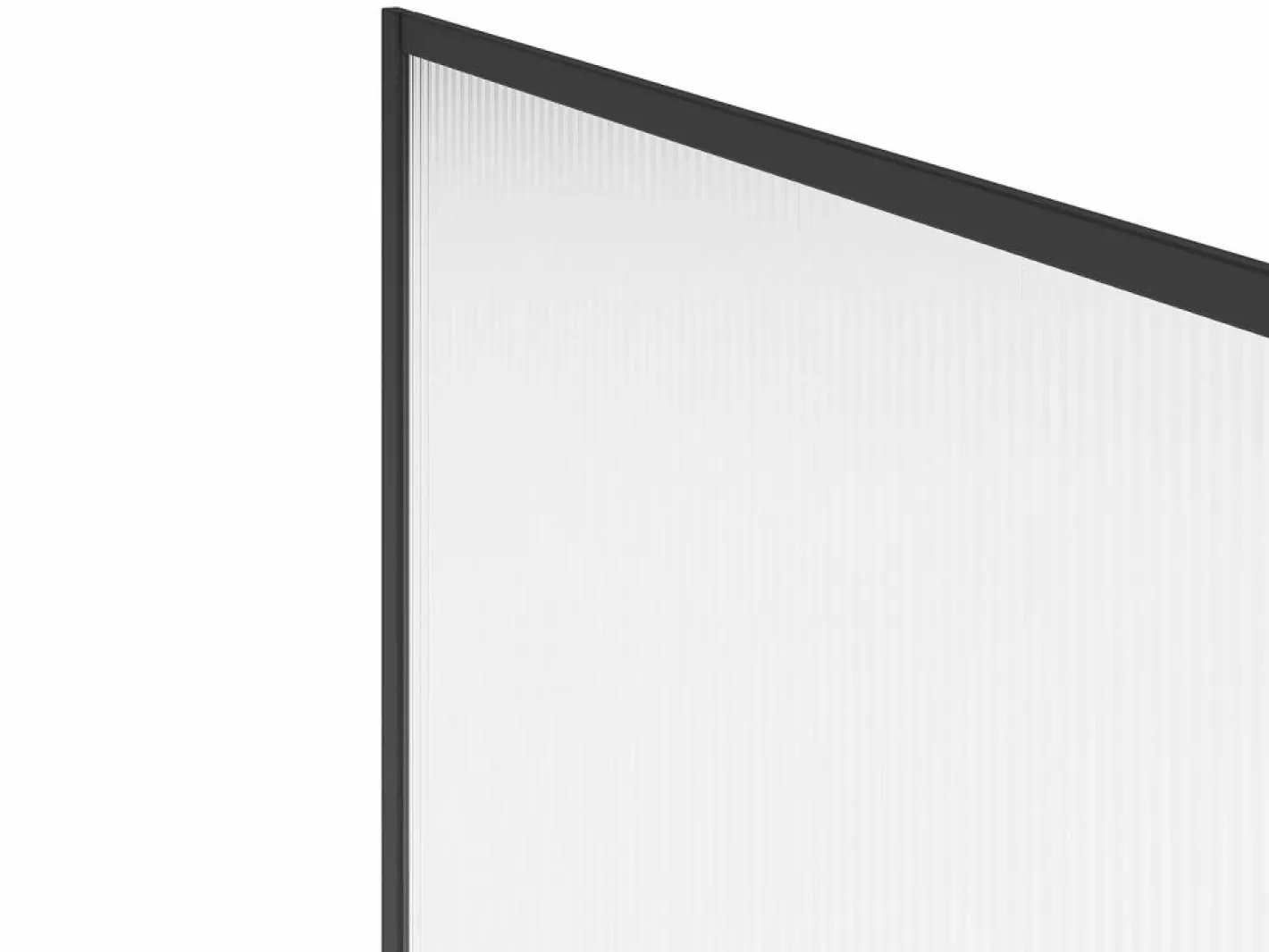 Mampara de ducha fija de metal mate estilo design, 120x200 cm, VIRANA^Shower & Design New