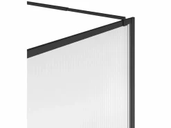 Mampara de ducha fija de metal mate estilo design, 120x200 cm, VIRANA^Shower & Design New
