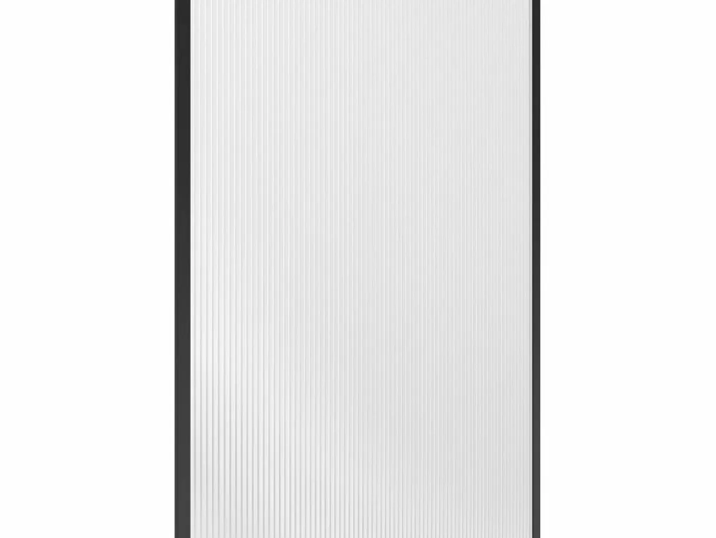 Mampara de ducha fija de metal mate estilo design, 120x200 cm, VIRANA^Shower & Design New