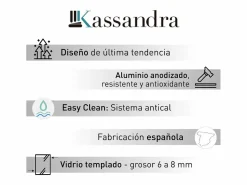 KASSANDRA Mampara De Ducha|Mampara de ducha frontal 2 Fijos + 2 Puertas Correderas 138-140.6 cm DELTA 2 Dorado