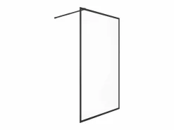 Shower & Design Mampara de ducha italiana, 120 x 200 x 92 cm, , cristal - AMBERI Negro Discount