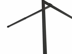 Shower & Design Mampara de ducha italiana, 120 x 200 x 92 cm, , cristal - AMBERI Negro Discount