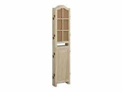 Mampara divisoria 6 paneles Marrón 214x165 cm Tela^ Outlet