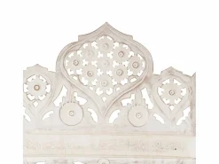 Mampara divisoria 5 paneles 200x165 cm Madera de mango Blanco New