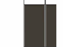 Mampara divisoria de 3 paneles Marrón 150x220 cm Tela^ Best