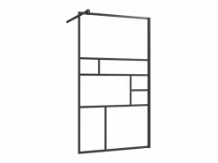 Mampara ducha accesible vidrio ESG negro 90x195 cm ES66424 Transparente Outlet