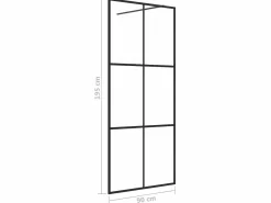 Mampara ducha accesible vidrio ESG transparente 90x195 cm ES66329^ Discount